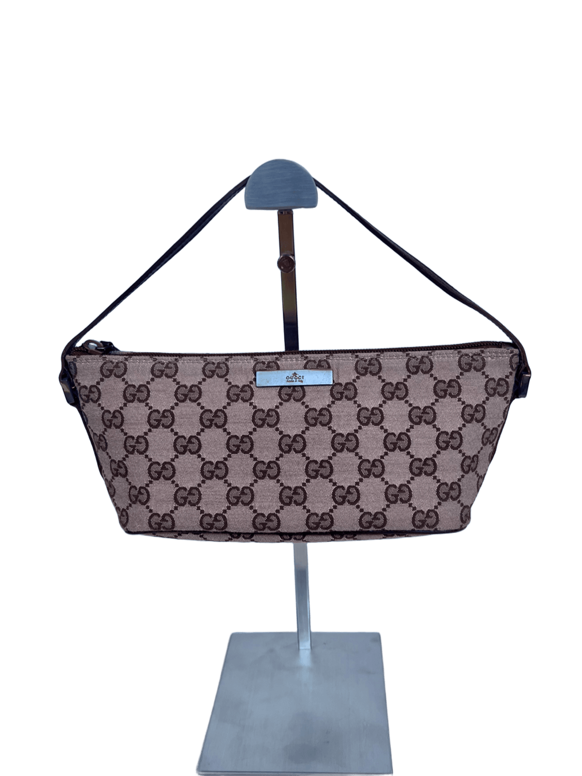 Gucci Boat Pochette - GG Canvas Brown
