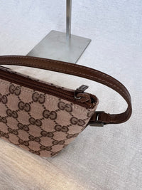 Gucci Boat Pochette - GG Canvas Brown