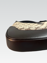 Gucci Jackie Medium in GG Supreme Canvas with Web Stripe and Leather