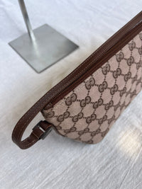 Gucci Boat Pochette - GG Canvas Brown