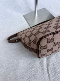 Gucci Boat Pochette - GG Canvas Brown