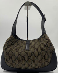 Gucci Jackie Medium in Pleated GG Monogram Canvas and Leather
