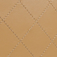 Chanel Straight Flap Shoulder Bag in Beige Lambskin with Vintage Patina