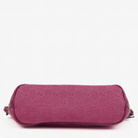 Gucci Boat Pochette Mini Baguette Bag in Pink GG Canvas