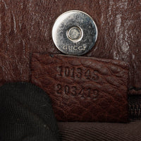 Gucci Hobo Shoulder Bag in Brown GG Canvas and Leather