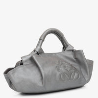 Loewe Nappa Aire Shoulder Bag in Silver Nappa Leather with Anagram