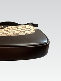 Gucci Jackie Medium in GG Supreme Canvas with Web Stripe and Leather