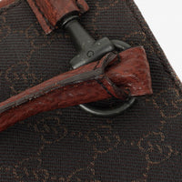 Gucci Hobo Shoulder Bag in Brown GG Canvas and Leather