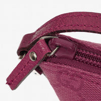 Gucci Boat Pochette Mini Baguette Bag in Pink GG Canvas