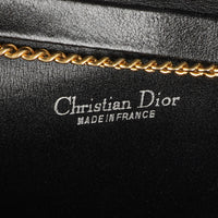 Dior Trotter Mini Shoulder Bag in Black Canvas with Gold Chain