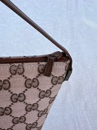 Gucci Boat Pochette - GG Canvas Brown
