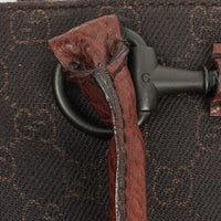 Gucci Hobo Shoulder Bag in Brown GG Canvas and Leather