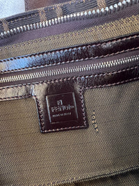Fendi Zucca Canvas Slender Baguette Bag