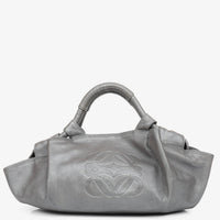 Loewe Nappa Aire Shoulder Bag in Silver Nappa Leather with Anagram