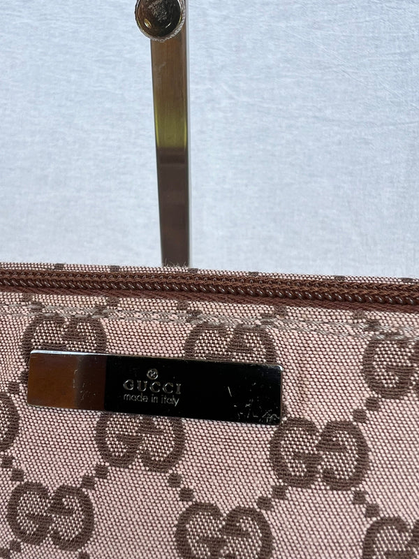Gucci Boat Pochette - GG Canvas Brown