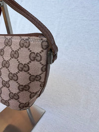 Gucci Boat Pochette - GG Canvas Brown