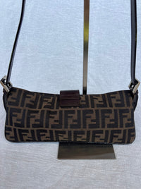 Fendi Zucca Canvas Slender Baguette Bag