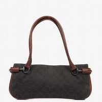 Gucci Hobo Shoulder Bag in Brown GG Canvas and Leather