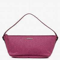 Gucci Boat Pochette Mini Baguette Bag in Pink GG Canvas
