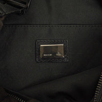 Fendi Zucchino Hobo Shoulder Bag in Black Canvas