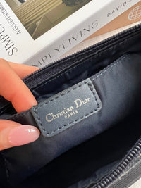 Christian Dior Trotter Pochette Bag in Navy Oblique Canvas