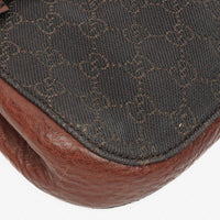 Gucci Hobo Shoulder Bag in Brown GG Canvas and Leather