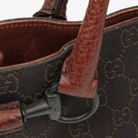 Gucci Hobo Shoulder Bag in Brown GG Canvas and Leather