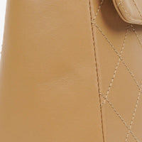 Chanel Straight Flap Shoulder Bag in Beige Lambskin with Vintage Patina