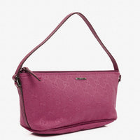 Gucci Boat Pochette Mini Baguette Bag in Pink GG Canvas