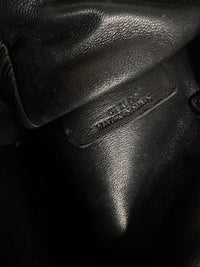 Loewe Amazona 28 in Metallic Grained Leather – Pewter Grey / Dark Silver