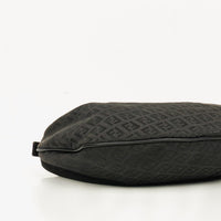 Fendi Zucchino Hobo Shoulder Bag in Black Canvas
