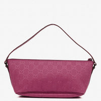 Gucci Boat Pochette Mini Baguette Bag in Pink GG Canvas