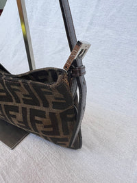 Fendi Zucca Canvas Slender Baguette Bag