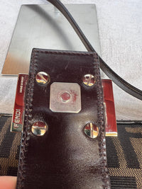 Fendi Zucca Canvas Slender Baguette Bag