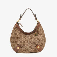 Loewe New Road Hobo Shoulder Bag in Anagram Canvas and Leather