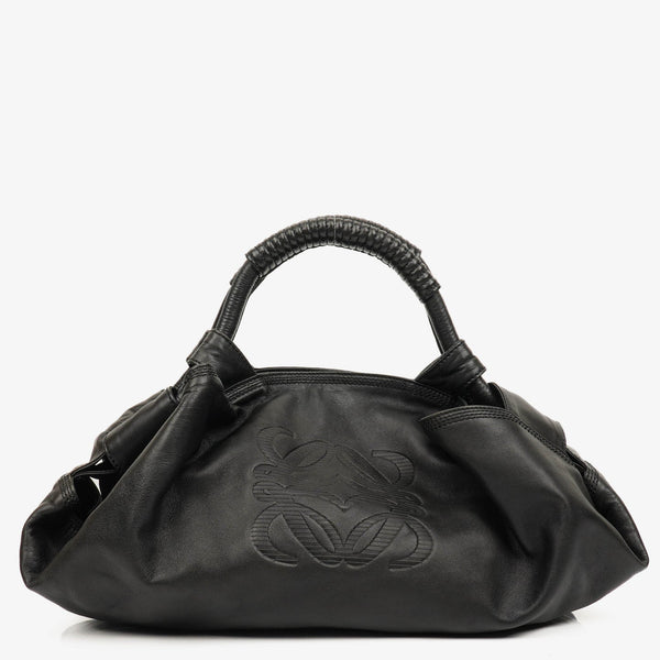 Loewe Nappa Aire Handbag in Black Nappa Leather with Anagram