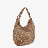 Loewe New Road Hobo Shoulder Bag in Anagram Canvas and Leather
