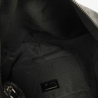 Fendi Zucchino Hobo Shoulder Bag in Black Canvas