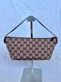 Gucci Boat Pochette - GG Canvas Brown