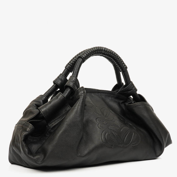 Loewe Nappa Aire Handbag in Black Nappa Leather with Anagram
