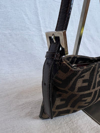 Fendi Zucca Canvas Slender Baguette Bag