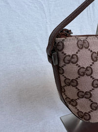 Gucci Boat Pochette - GG Canvas Brown