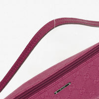 Gucci Boat Pochette Mini Baguette Bag in Pink GG Canvas