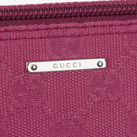 Gucci Boat Pochette Mini Baguette Bag in Pink GG Canvas