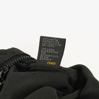 Fendi Zucchino Hobo Shoulder Bag in Black Canvas