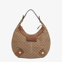 Loewe New Road Hobo Shoulder Bag in Anagram Canvas and Leather