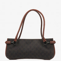 Gucci Hobo Shoulder Bag in Brown GG Canvas and Leather