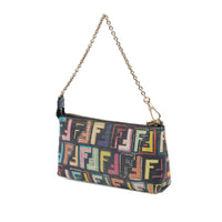Fendi Multicolor Zucca Spalmati Chain Pochette Vintage